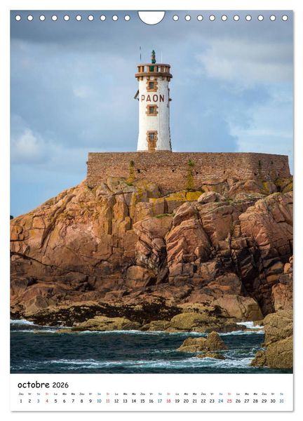 Produktbild: Phares Bretons (Calendrier mural 2026 DIN A4 horizontal), CALVENDO calendrier mensuel