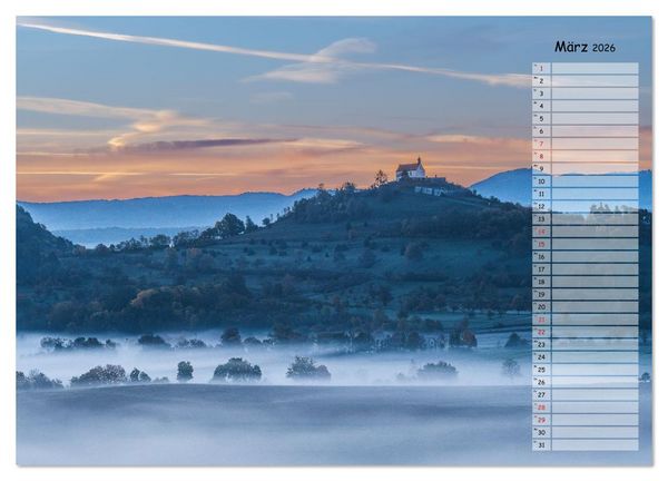 Produktbild: Rund um die Wurmlinger Kapelle (Wandkalender 2026 DIN A4 quer), CALVENDO Monatskalender