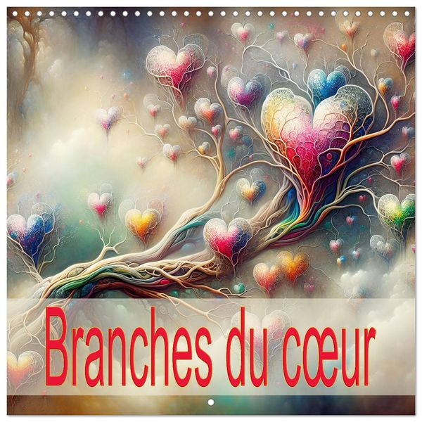 Branches du cœur (Calendrier mural carré 2026 30x30 cm) Calendrier double avec une page pour vos prises de notes