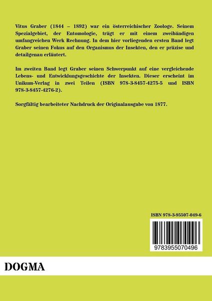 Produktbild: Die Insekten, Band 1