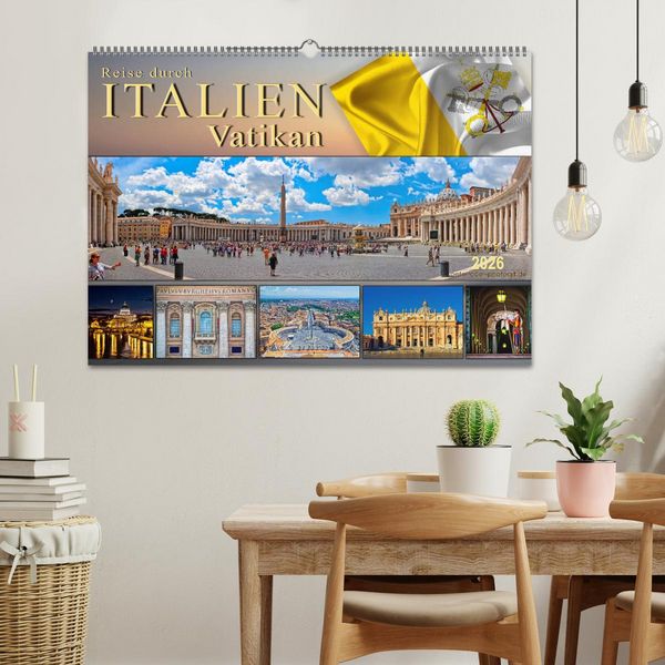 Produktbild: Reise durch Italien Vatikan (Wandkalender 2026 DIN A2 quer), CALVENDO Monatskalender
