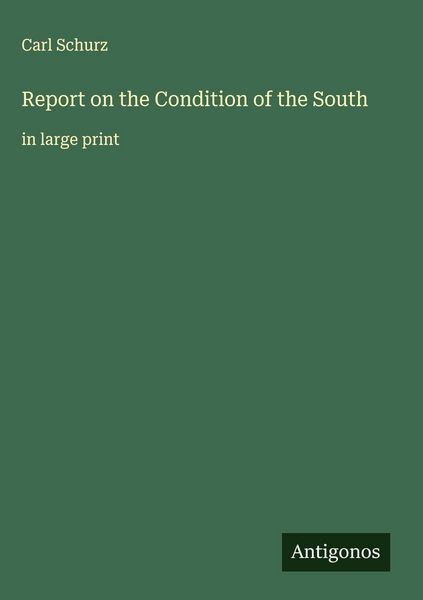 Produktbild: Report on the Condition of the South