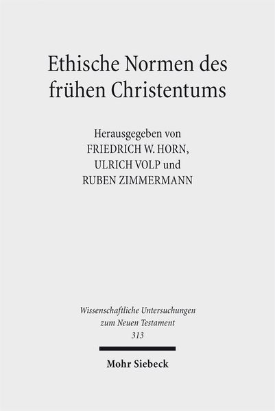 Produktbild: Ethische Normen des fr&uuml;hen Christentums