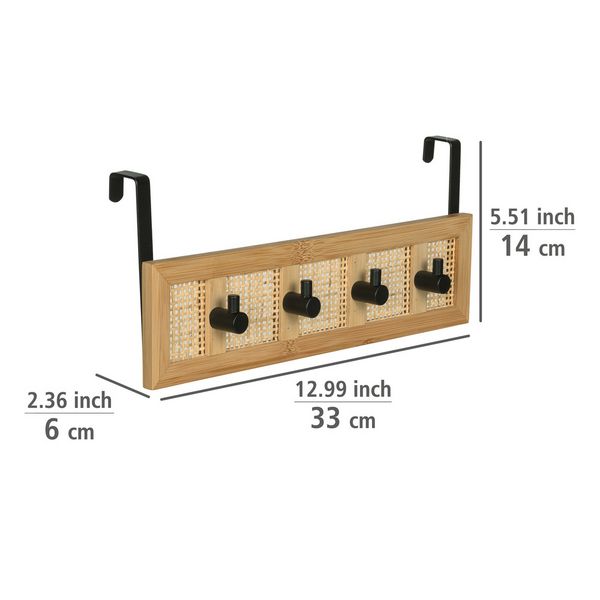 Produktbild: T&uuml;rgarderobe Mod. Allegre, aus Bambus und Rattan