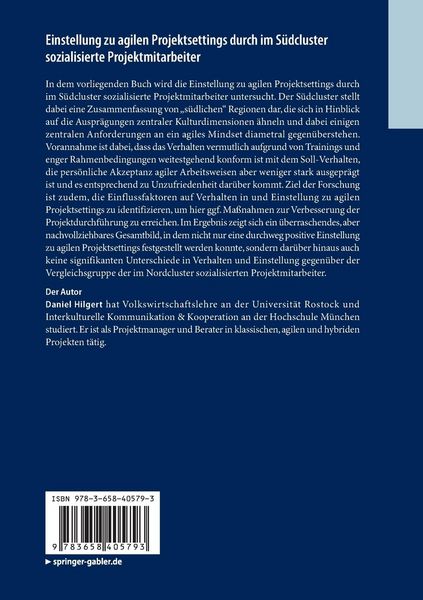 Produktbild: Einstellung zu agilen Projektsettings durch im S&uuml;dcluster sozialisierte Projektmitarbeiter