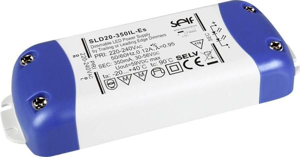 Produktbild: Self Electronics SLD30-600IL-ES LED-Treiber Konstantstrom 30 W 600 mA 25 - 50 V/DC dimmbar, Montage auf entflammbaren Oberfl&auml;chen, &Uuml;berlastschutz,