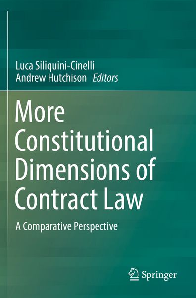 Produktbild: More Constitutional Dimensions of Contract Law
