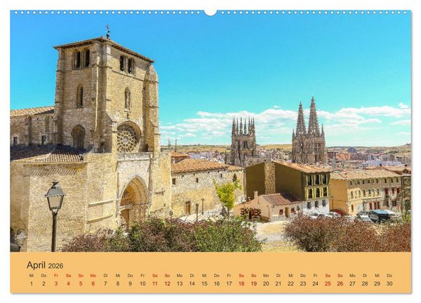 Produktbild: Auf den Spuren von Santiago - Wandern, Staunen, Seele baumeln lassen. (hochwertiger Premium Wandkalender 2026 DIN A2 quer), Kunstdruck in Hochglanz