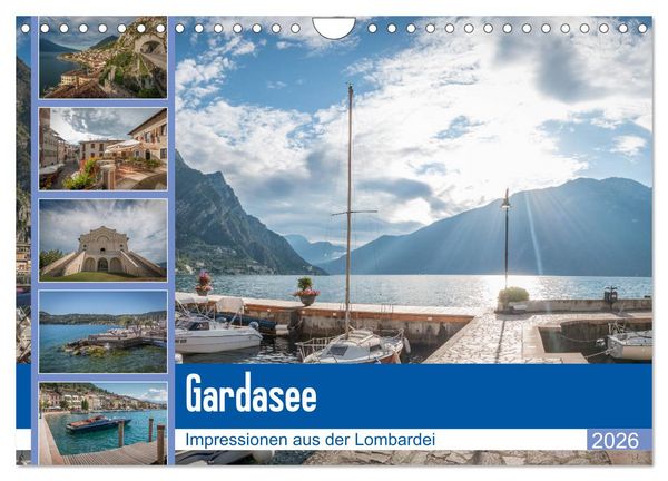 Gardasee - Impressionen aus der Lombardei (Wandkalender 2026 DIN A4 quer), CALVENDO Monatskalender
