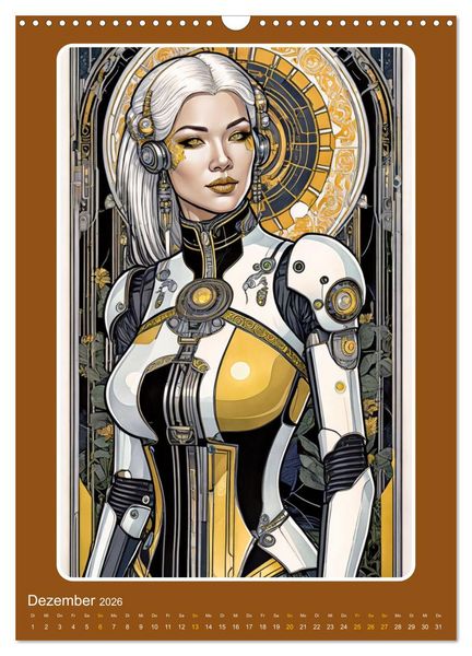 Produktbild: Weibliche Roboter (Wandkalender 2026 DIN A3 hoch), CALVENDO Monatskalender