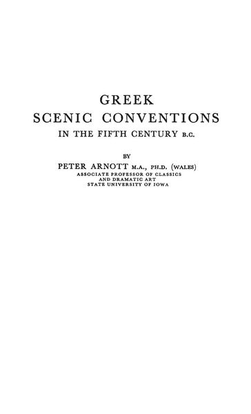 Produktbild: Greek Scenic Conventions in the Fifth Century B.C.