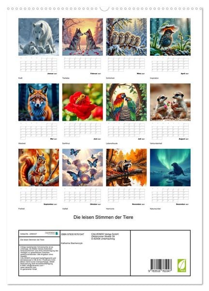 Produktbild: Die leisen Stimmen der Tiere (hochwertiger Premium Wandkalender 2027 DIN A2 hoch), Kunstdruck in Hochglanz