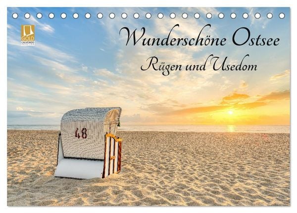 Wunderschöne Ostsee Rügen und Usedom (Tischkalender 2025 DIN A5 quer), CALVENDO Monatskalender