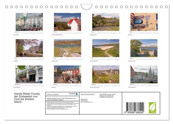 Produktbild: Irlands Rebel County, der S&uuml;dwesten von Cork bis Sherkin Island (Wandkalender 2027 DIN A4 quer), CALVENDO Monatskalender