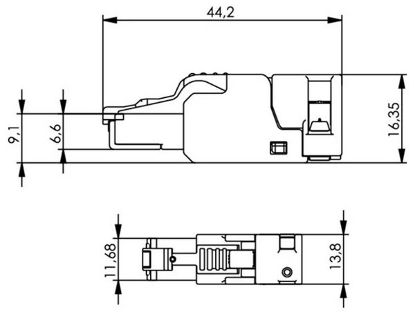 Produktbild: Teleg&auml;rtner 100023052 ungeschirmter feldkonfektionierbarer RJ45-Steckverbinder UFP8 T568B Cat.6A(IEC), AWG24/1-AWG23/1