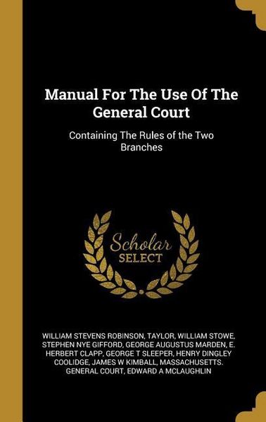 Produktbild: Manual For The Use Of The General Court