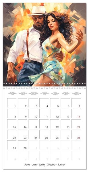 Produktbild: Danse passion (Calendrier mural carr&eacute; 2026 30x30 cm) Calendrier double avec une page pour vos prises de notes