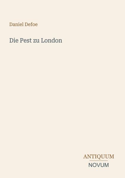 Produktbild: Die Pest zu London