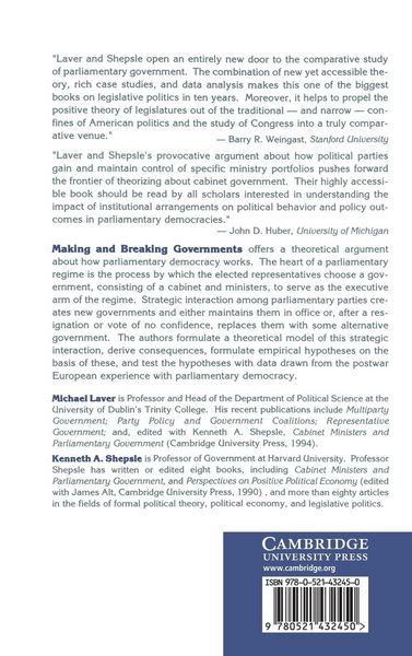 Produktbild: Making and Breaking Governments