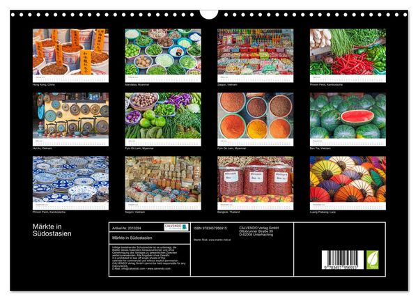 Produktbild: M&auml;rkte in S&uuml;dostasien (Wandkalender 2026 DIN A3 quer), CALVENDO Monatskalender