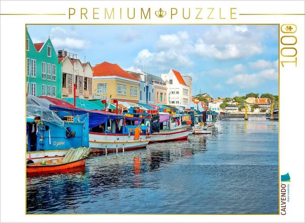 Produktbild: CALVENDO Puzzle Cura&ccedil;ao - bunte Insel in der Karibik | 1000 Teile Lege-Gr&ouml;&szlig;e 64x48cm Foto-Puzzle f&uuml;r gl&uuml;ckliche Stunden