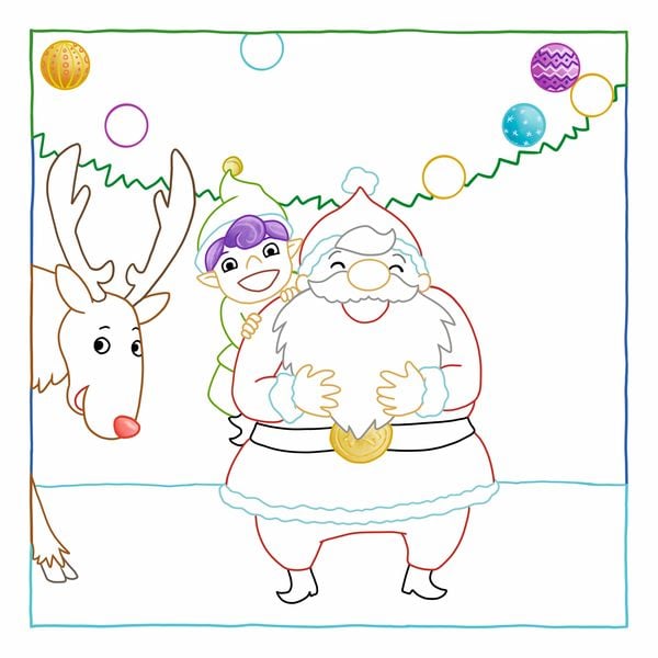 Produktbild: Glitzer Zauberpapier Malbuch Fr&ouml;hliche Weihnachten