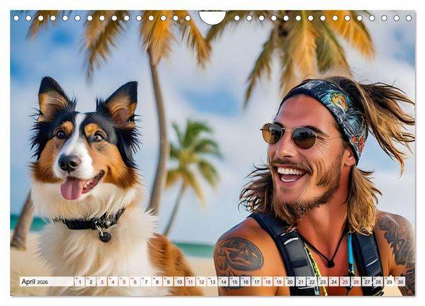 Produktbild: Bellen in den Wellen - Badespa&szlig; mit Hund (Wandkalender 2026 DIN A4 quer), CALVENDO Monatskalender
