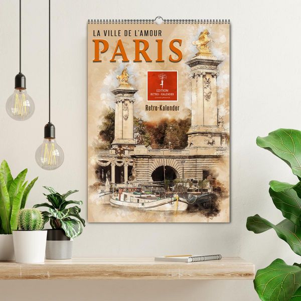 Produktbild: Paris - la Ville de l'amour (Wandkalender 2026 DIN A2 hoch), CALVENDO Monatskalender