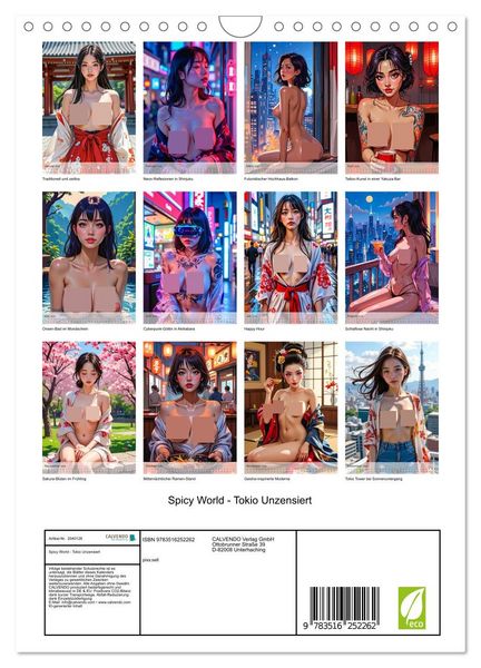 Produktbild: Spicy World - Tokio Unzensiert (Wandkalender 2026 DIN A4 hoch), CALVENDO Monatskalender