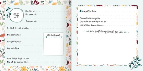 Produktbild: Freundebuch Best Friends Forever (Handlettering)