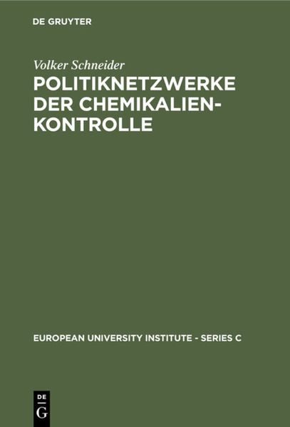 Produktbild: Politiknetzwerke der Chemikalienkontrolle