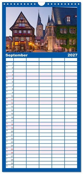 Produktbild: Familienplaner 2027 - Welterbe - Kultur und Natur in Deutschland mit 5 Spalten (Wandkalender, 21 x 45 cm) CALVENDO