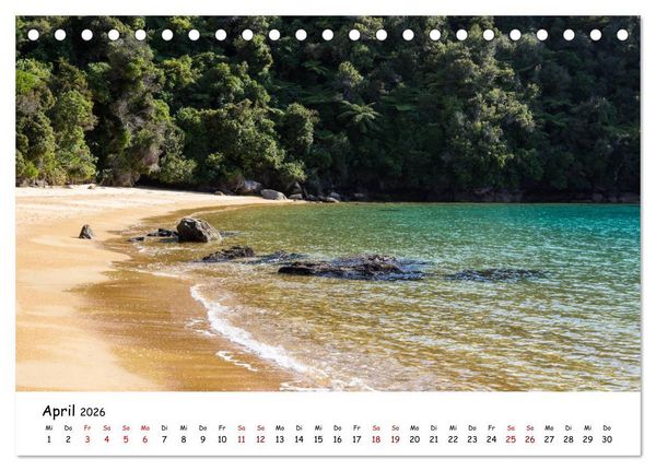 Produktbild: Neuseeland-Aotearoa, Land der wei&szlig;en Wolke (Tischkalender 2026 DIN A5 quer), CALVENDO Monatskalender