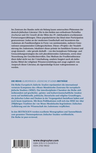 Produktbild: Neo-orthodoxe j&uuml;dische Belletristik in Deutschland (1859&ndash;1888)