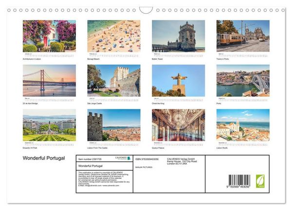 Produktbild: Wonderful Portugal (Wall Calendar 2027 DIN A3 landscape), CALVENDO 12 Month Wall Calendar