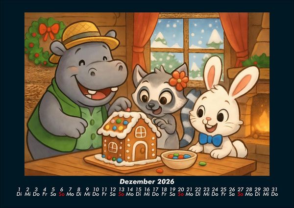 Produktbild: Sash, Lulu & Bouncy - Freunde f&uuml;rs ganze Jahr 2026 Fotokalender DIN A4
