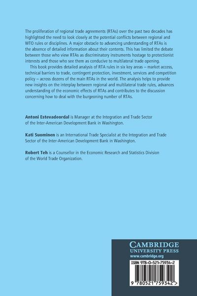 Produktbild: Regional Rules in the Global Trading System