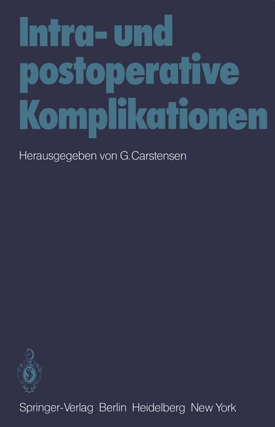 Produktbild: Intra- und postoperative Komplikationen