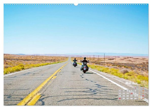 Produktbild: Fernweh und Traumziele: Auf Motorrad-Tour in den USA (Wandkalender 2026 DIN A2 quer), CALVENDO Monatskalender