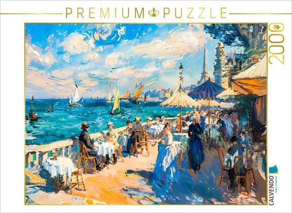 CALVENDO Puzzle Impressionistisches Promenadenleben mit lebhaften Szenen und farbenreichen Lichtstimmungen | 2000 Teile Lege-Größe 90 × 67 cm Foto-Puzzle für glückliche Stunden