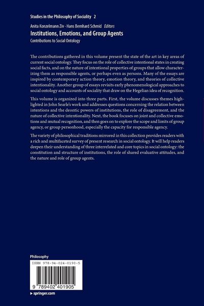 Produktbild: Institutions, Emotions, and Group Agents