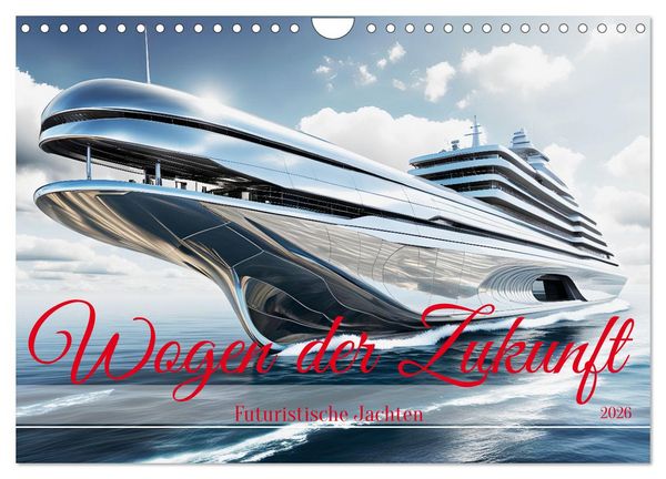 Wogen der Zukunft - Futuristische Jachten (Wandkalender 2026 DIN A4 quer), CALVENDO Monatskalender