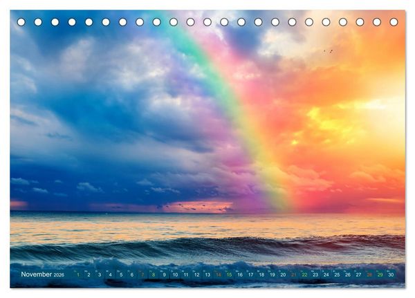 Produktbild: Himmlische Farbspiele - Regenbogen (Tischkalender 2026 DIN A5 quer), CALVENDO Monatskalender