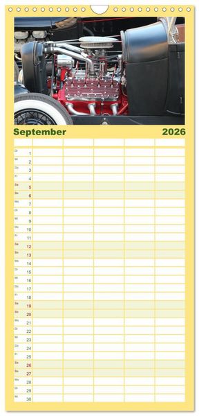 Produktbild: Familienplaner 2026 - Ford Flathead V8 Motoren mit 5 Spalten (Wandkalender, 21 x 45 cm) CALVENDO