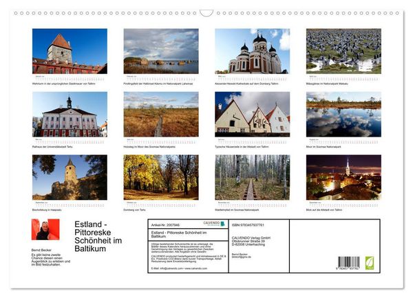 Produktbild: Estland - Pittoreske Sch&ouml;nheit im Baltikum (Wandkalender 2026 DIN A2 quer), CALVENDO Monatskalender