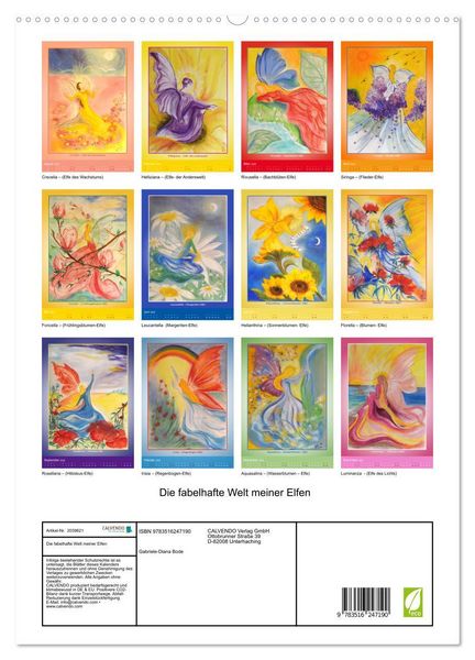 Produktbild: Die fabelhafte Welt meiner Elfen (hochwertiger Premium Wandkalender 2026 DIN A2 hoch), Kunstdruck in Hochglanz