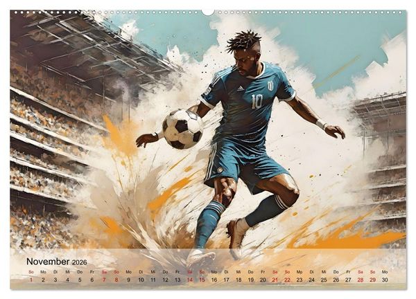 Produktbild: Fu&szlig;ball - Finale (hochwertiger Premium Wandkalender 2026 DIN A2 quer), Kunstdruck in Hochglanz