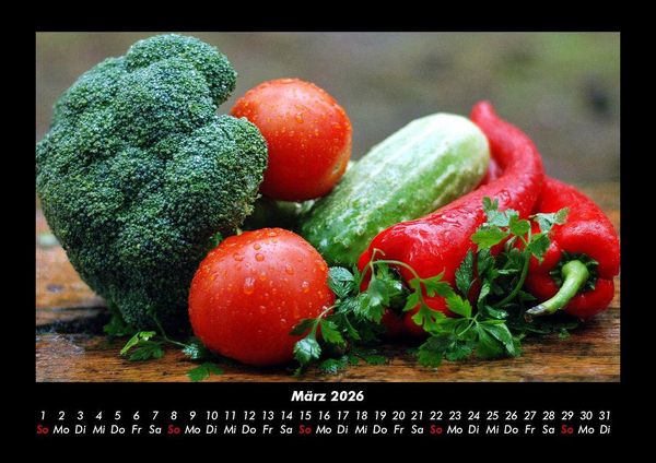 Produktbild: Gem&uuml;sekalender 2026 Fotokalender DIN A3