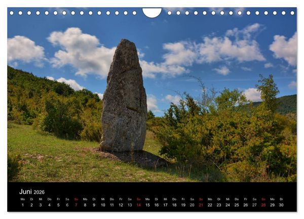 Produktbild: Frankreichs geheimnisvoller S&uuml;den - Dolmen und Menhire im Languedoc-Roussillon (Wandkalender 2026 DIN A4 quer), CALVENDO Monatskalender