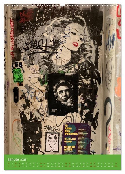 Produktbild: LOVE BERLIN - BUNTE W&Auml;NDE (hochwertiger Premium Wandkalender 2026 DIN A2 hoch), Kunstdruck in Hochglanz